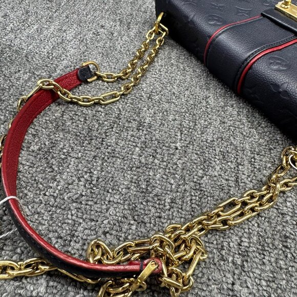 Louis Vuitton Saint Sulpice Navy Monogram Leather Shoulder Bag 999-071125 - Picture 11 of 15